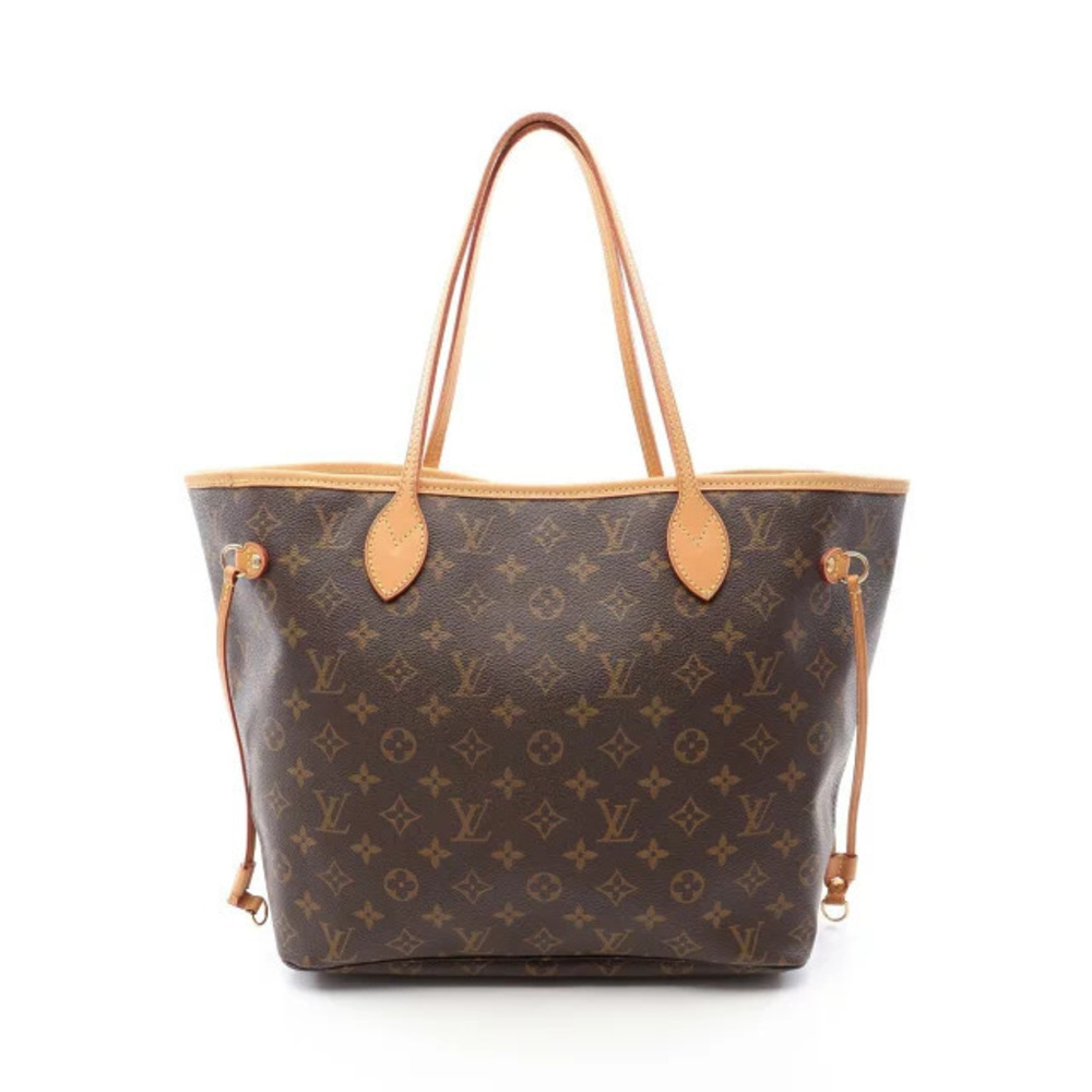 Louis Vuitton Neverfull Tote Bag Canvas Leather Monogram Brown